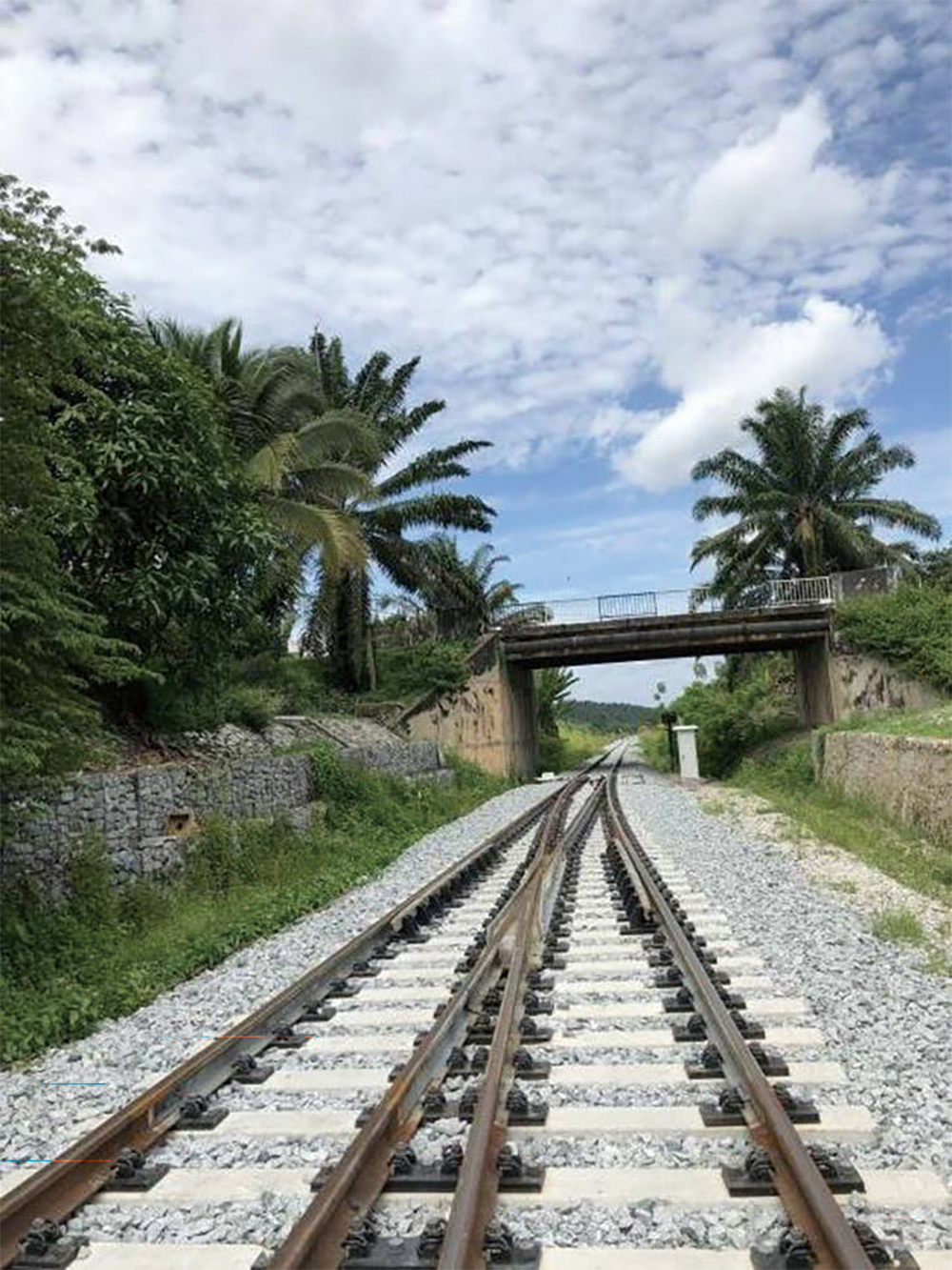 铺设在马来西亚铁国家路线上的UIC54-9#道岔